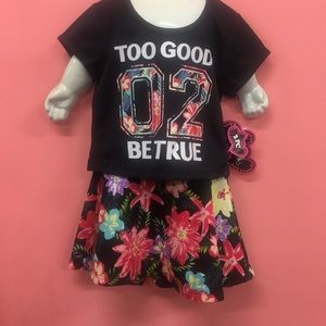 NWT girls skirt set